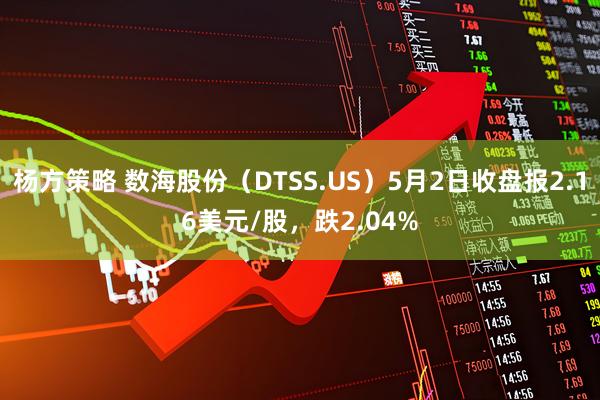 杨方策略 数海股份（DTSS.US）5月2日收盘报2.16美元/股，跌2.04%